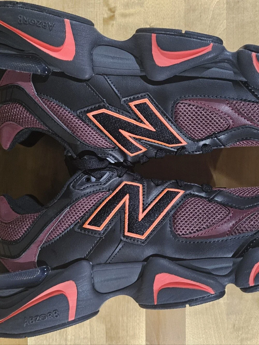 Size 13 - New Balance 9060 Black Washed Burgundy